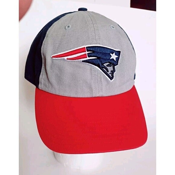 England Patriots Cap NFL ’47 Brand Gray Red Adjustable Hat Baseball Cap Sports - Picture 1 of 11